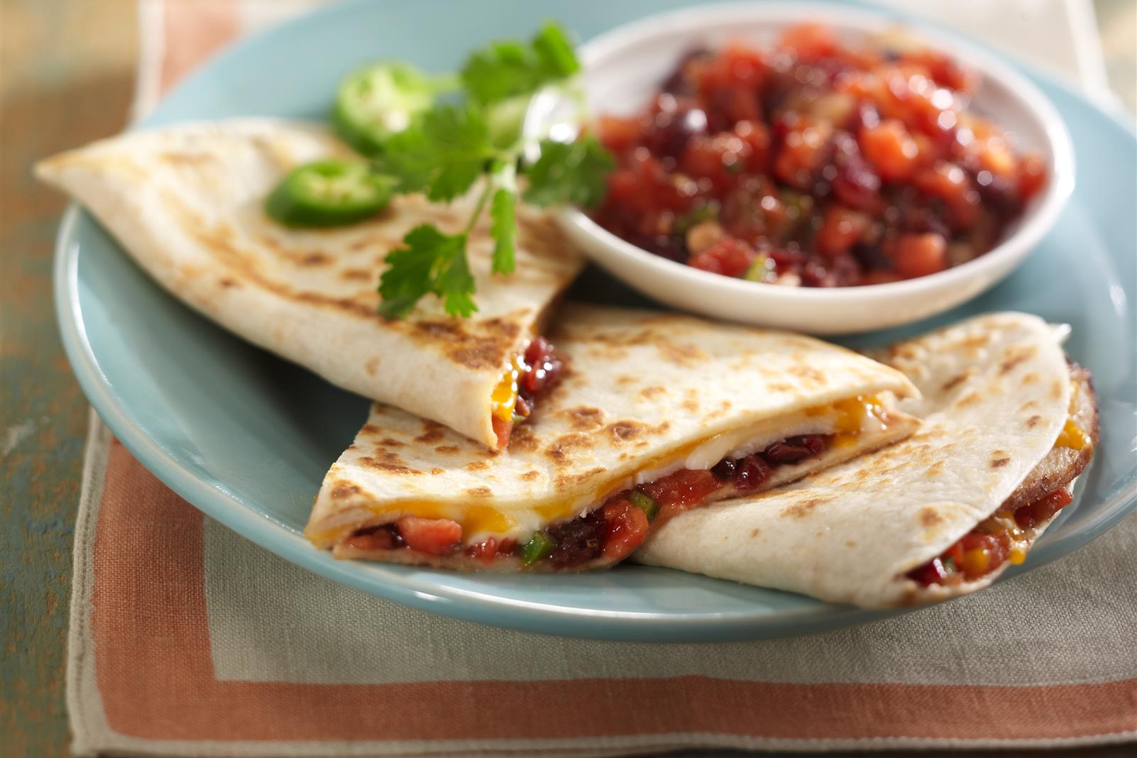 Smoky Cranberry Quesadilla